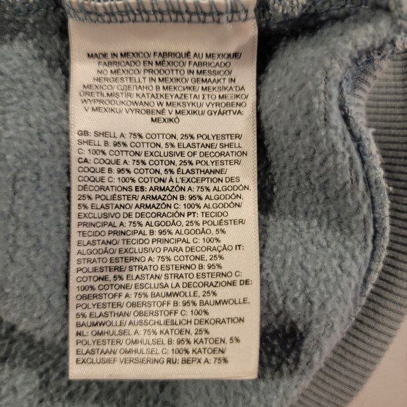 The NORTH FACE ~ Light Blue Sweatshirt Hoodie Kangaroo Pockets Mens Medium -VG - Picture 6 of 7